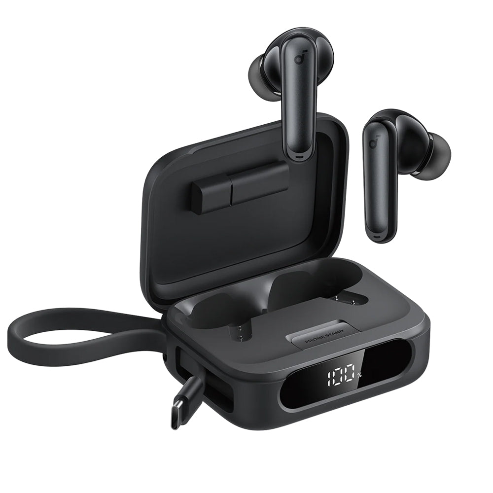 Anker - Wireless Earbuds P41i (A3937G11) - with Built-in Charger, Stand, Lightning, ANC, 6 Mics, Gaming Mode, Bass - Black