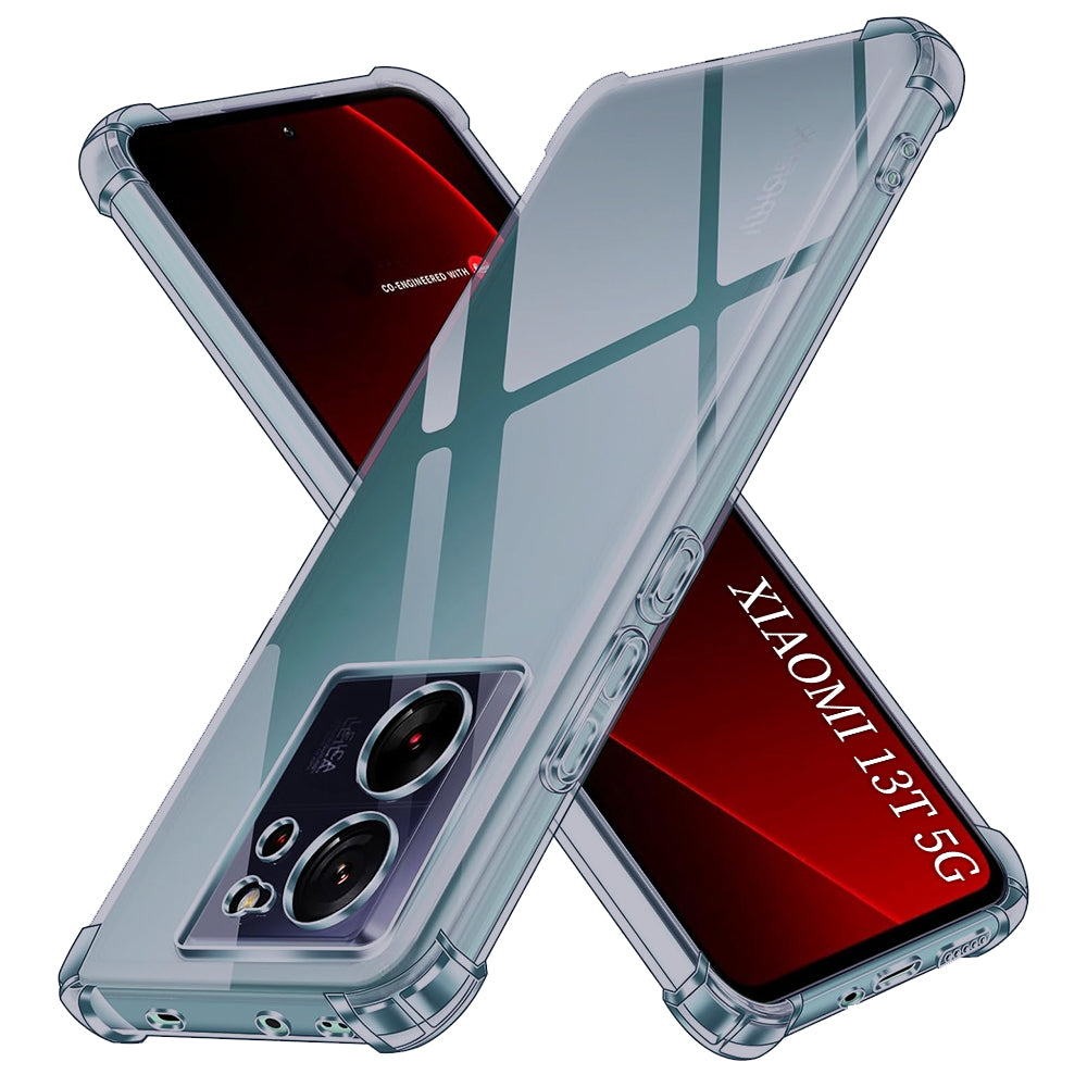 Techsuit - Shockproof Clear Silicone - Xiaomi 13T / 13T Pro - Smoke Black