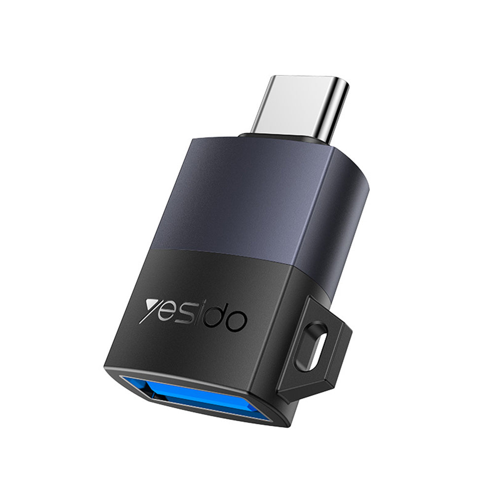 Yesido - OTG Adapter (GS31) - Type-C to USB, QC18W, Aluminum Alloy, Plug&Play - Grey