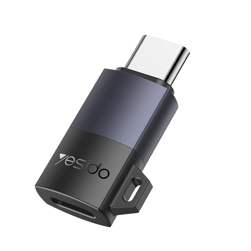 Yesido - OTG Adapter (GS28) - Lightning to Type-C, 60W, Fast Charging, 480Mpb/s, Aluminum Alloy, Plug&Play - Grey