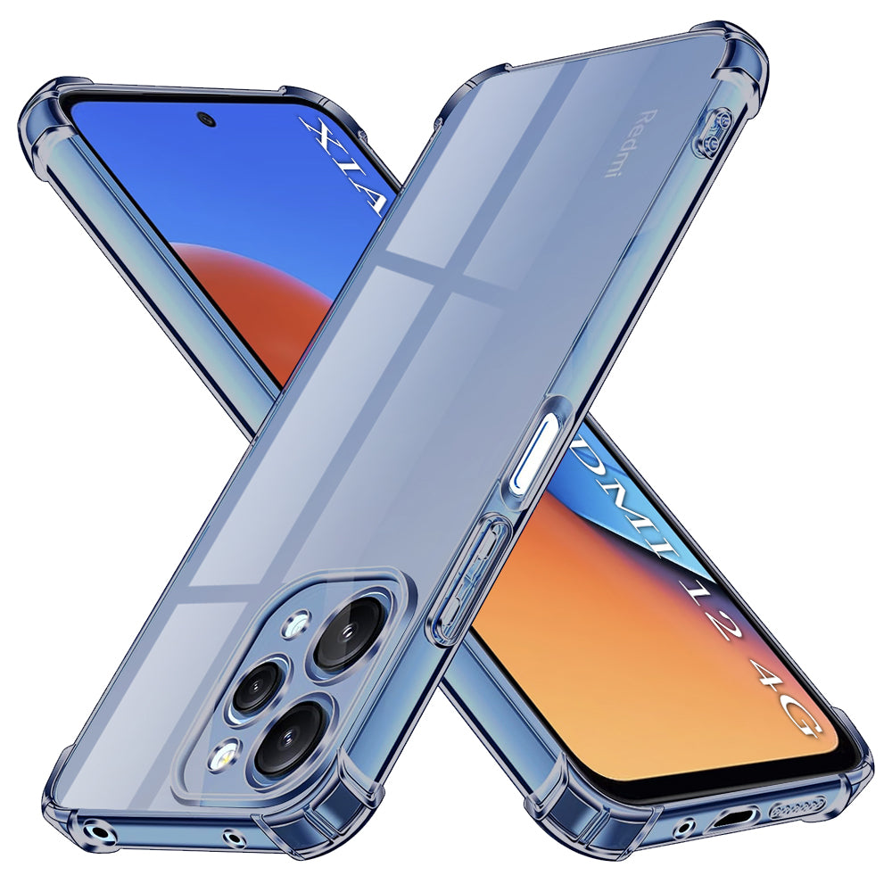 Techsuit - Shockproof Clear Silicone - Xiaomi Redmi 12 4G / 12 5G - Smoke Black