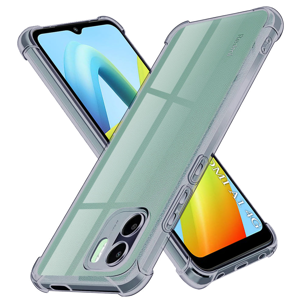 Techsuit - Shockproof Clear Silicone - Xiaomi Redmi A1 / A2 - Smoke Black