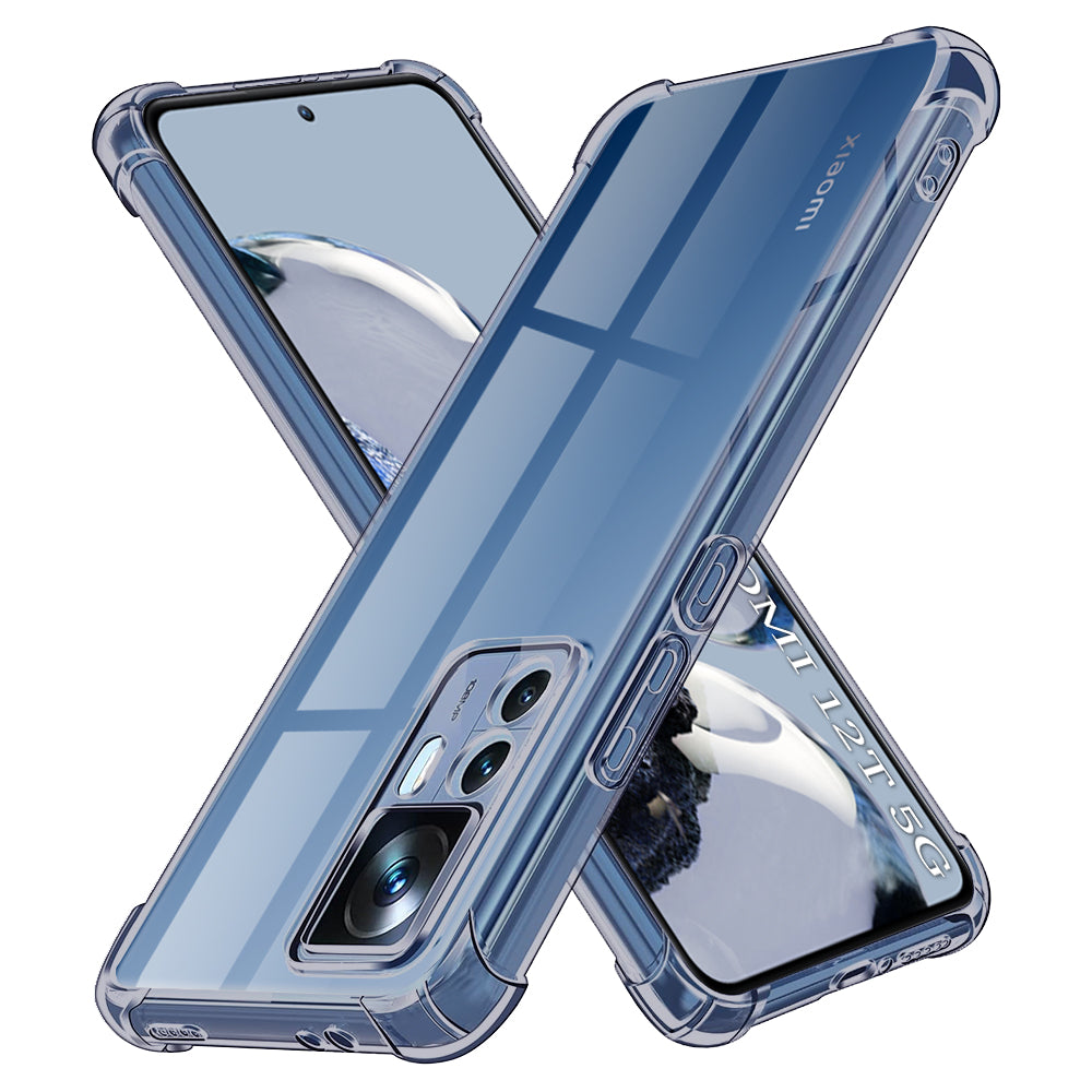 Techsuit - Shockproof Clear Silicone - Xiaomi 12T / 12T Pro - Smoke Black