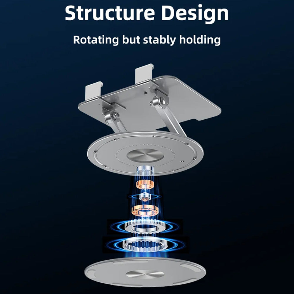 Yesdo - Desk Holder (C293) - for Tablet, Good Heat Releasing, Folding Design, Aluminum Alloy - Silver