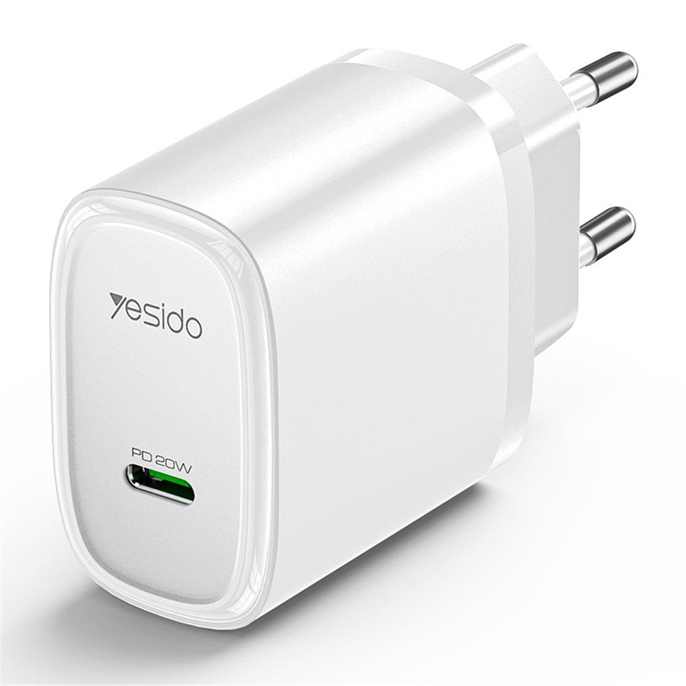 Yesido - Wall Charger (YC57) - Type-C, PD20W, Fireproof PC - White