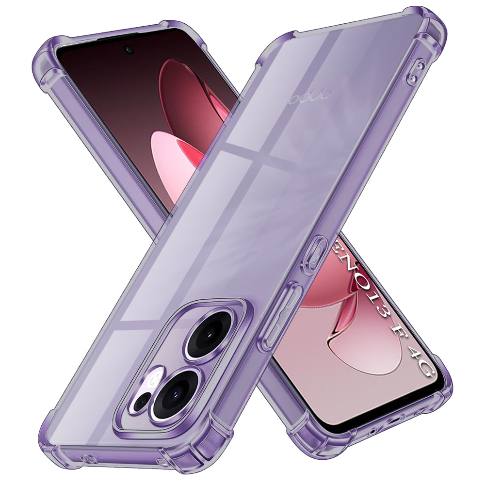 Techsuit - Shockproof Clear Silicone - Oppo Reno13 F 4G / Reno13 F 5G / Reno13 FS 5G - Smoke Black