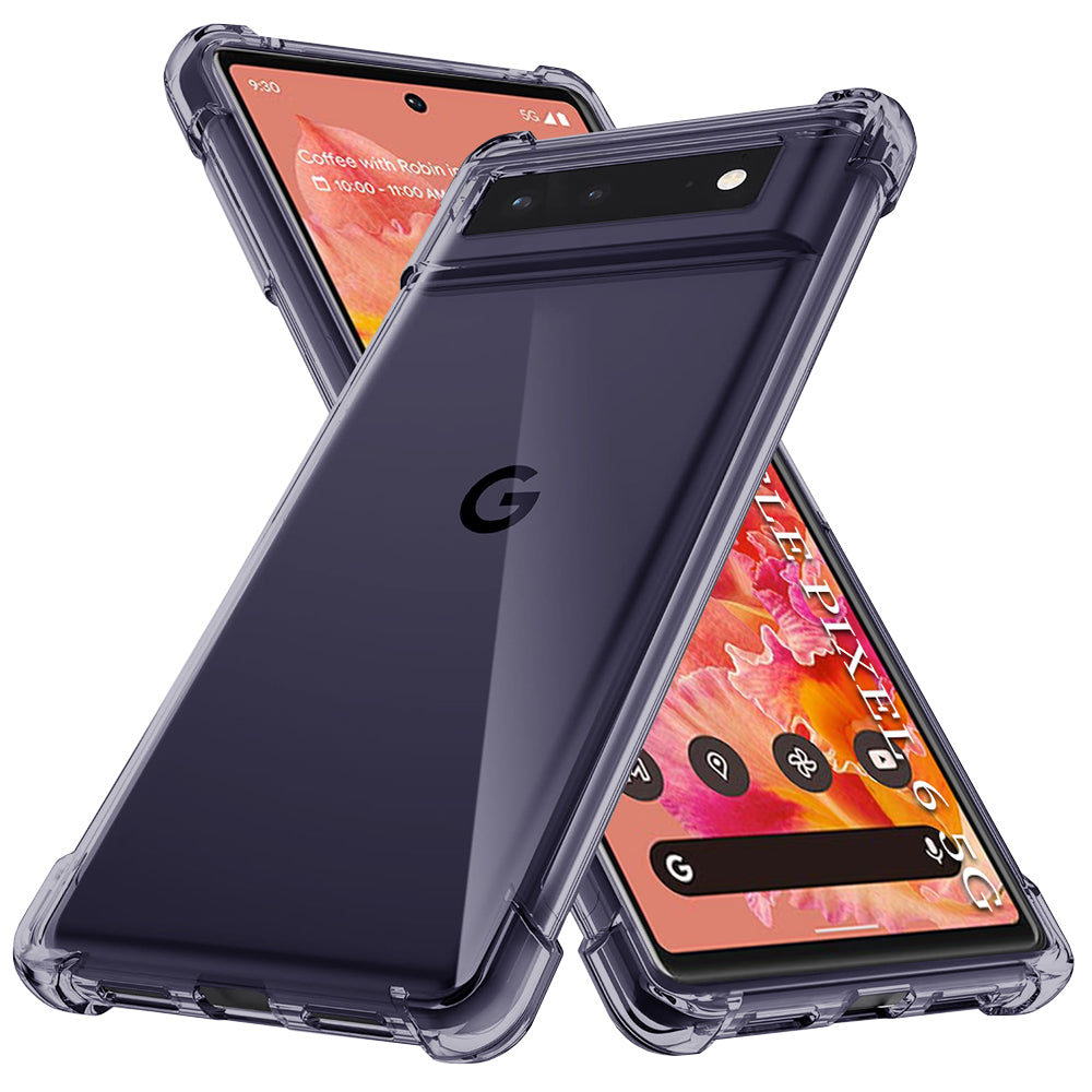 Techsuit - Shockproof Clear Silicone - Google Pixel 6 - Smoke Black