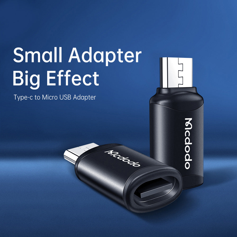 Mcdodo - OTG Adapter (OT-7690) - Type-C to Micro-USB, Aluminium Alloy, Charging & Data Sync - Black