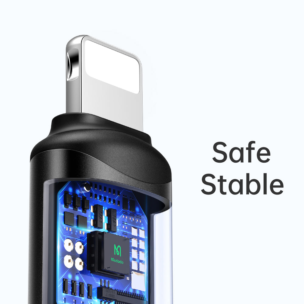 Mcdodo - OTG Adapter (OT-7680) - Type-C to Lightning, Aluminium Alloy, Charging & Data Sync, 3A - Black