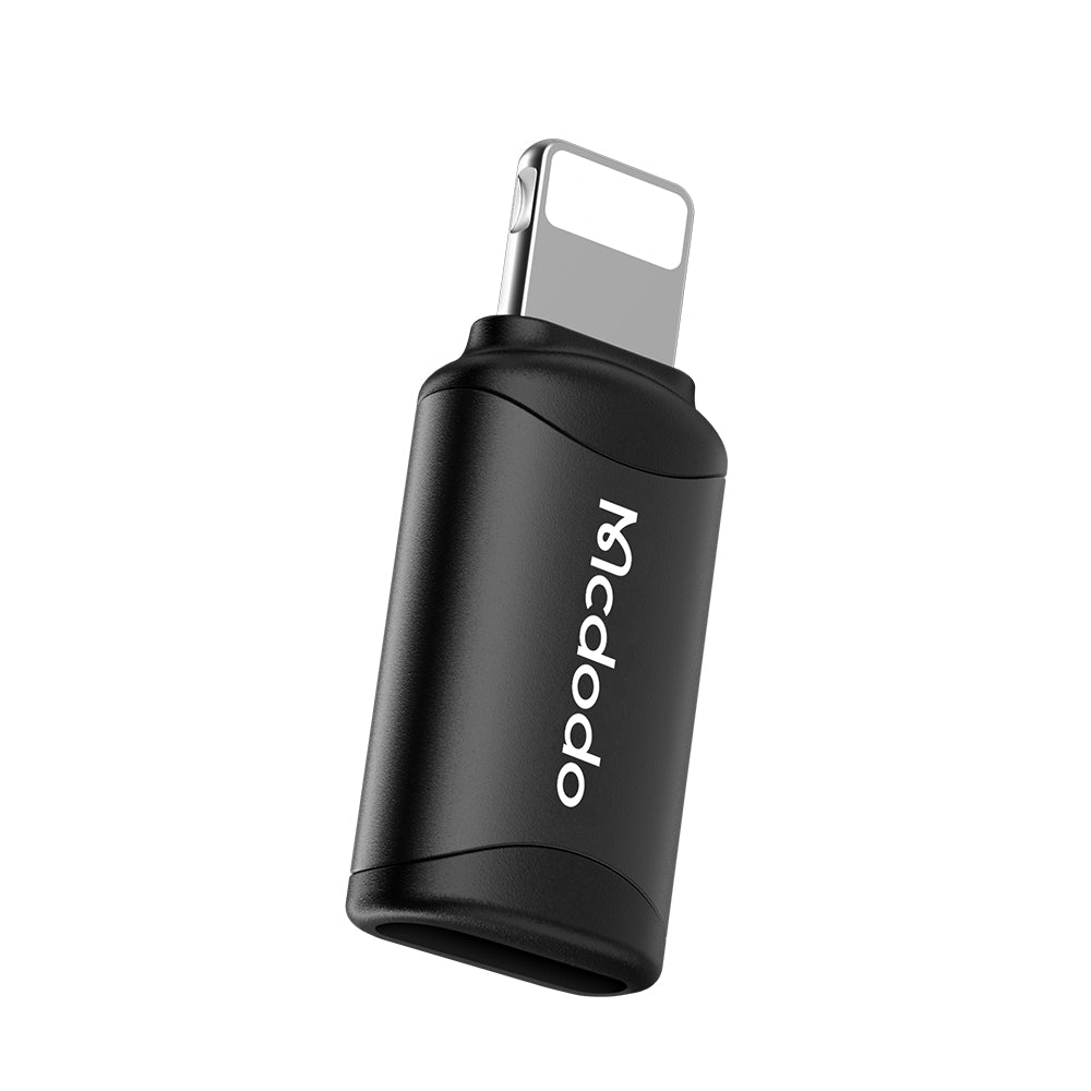 Mcdodo - OTG Adapter (OT-7680) - Type-C to Lightning, Aluminium Alloy, Charging & Data Sync, 3A - Black