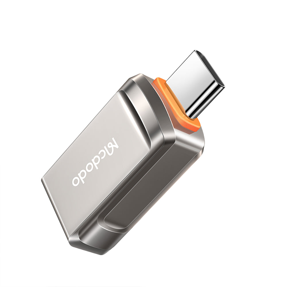 Mcdodo - OTG Adapter (OT-8730) - USB to Type-C, Zinc Alloy, 5.0Gbps - Dark Grey