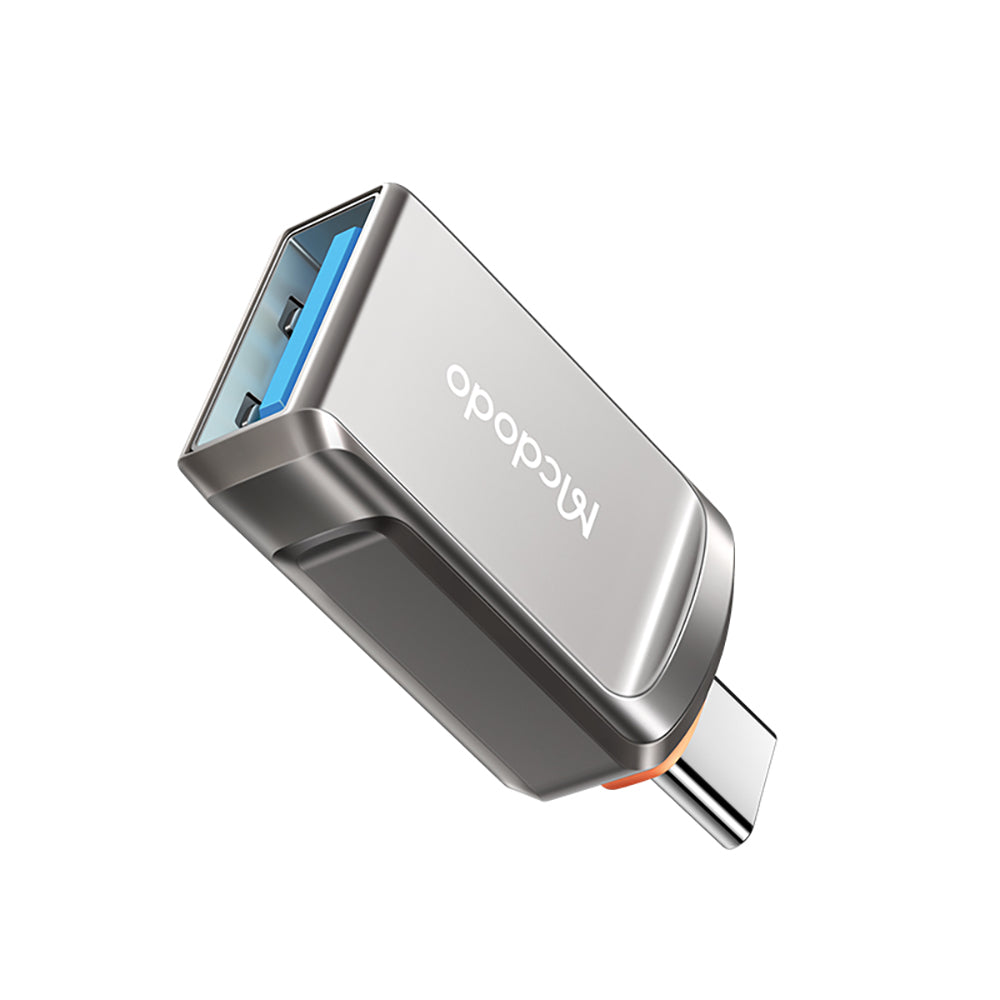 Mcdodo - OTG Adapter (OT-8730) - USB to Type-C, Zinc Alloy, 5.0Gbps - Dark Grey