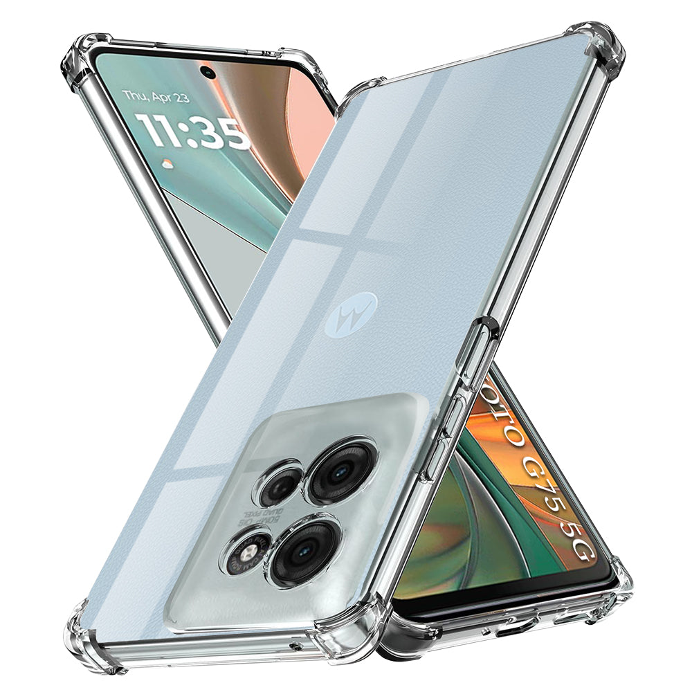 Techsuit - Shockproof Clear Silicone - Motorola Moto G75 - Clear