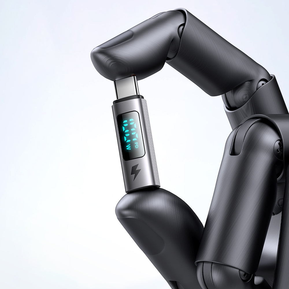 Mcdodo - OTG Adapter Wales Series (OT-6090) - Type-C to Type-C, PD100W, 5A, Charging & Data Sync, Digital Display - Black