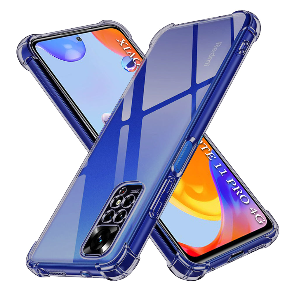 Techsuit - Shockproof Clear Silicone - Xiaomi Redmi Note 11 Pro 4G / Note 11 Pro 5G / Note 12 Pro 4G - Smoke Black