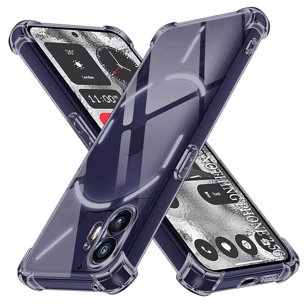 Techsuit - Shockproof Clear Silicone - Nothing Phone (2) - Smoke Black