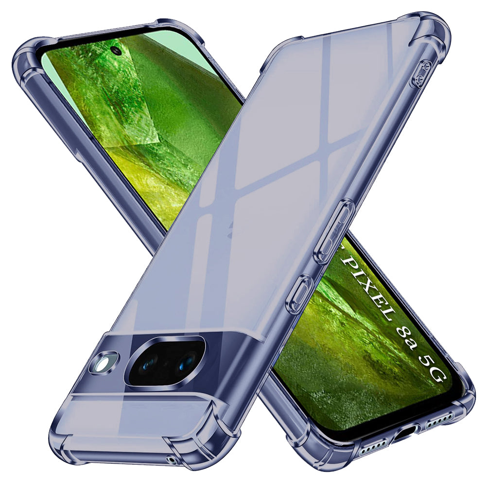 Techsuit - Shockproof Clear Silicone - Google Pixel 8a - Smoke Black