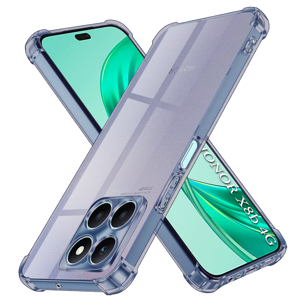 Techsuit - Shockproof Clear Silicone - Honor X8b - Smoke Black
