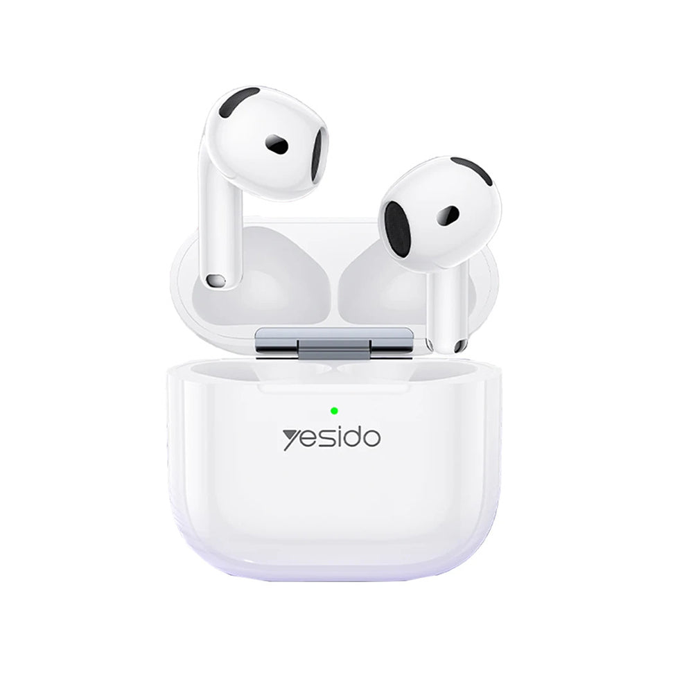 Yesido - Wireless Earbuds (TWS32) - with ANC, Microphone, Bluetooth 5.4, Half-In-ear Design, 300mAh - White
