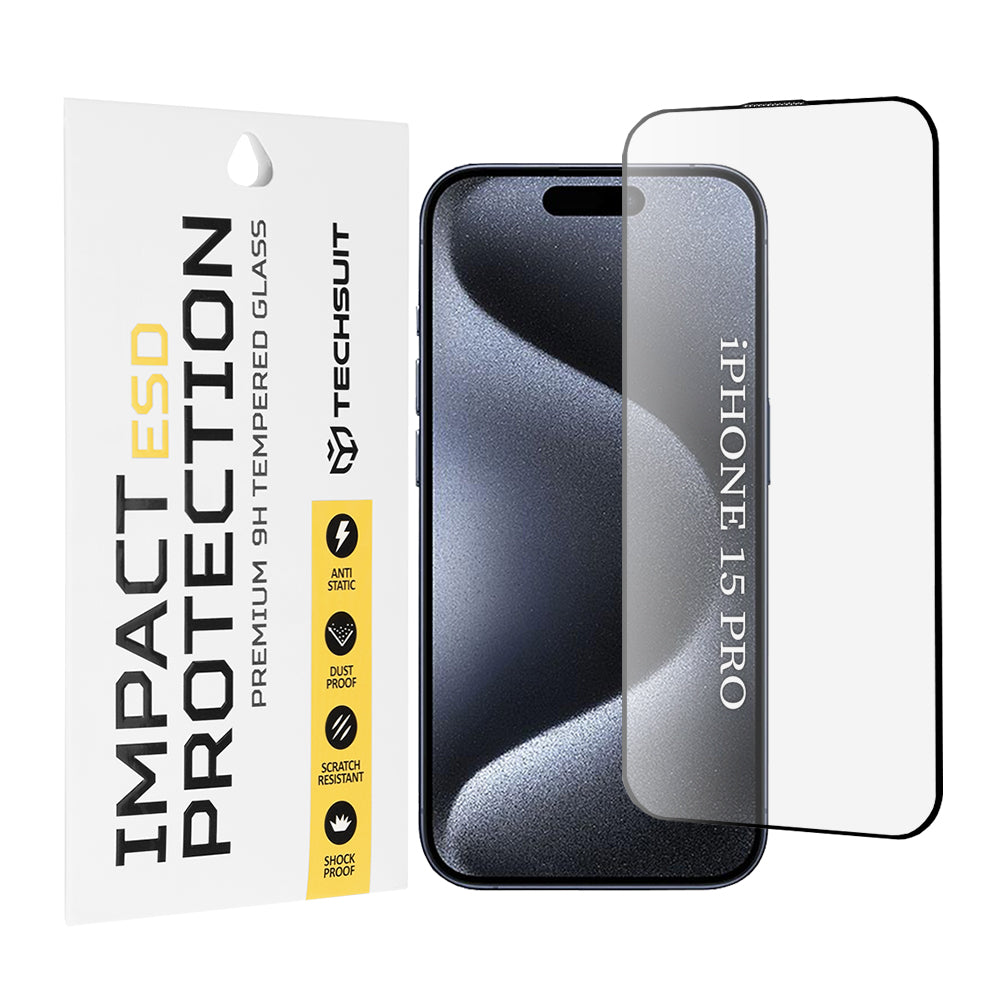 Techsuit - ESD Glass - iPhone 15 Pro - Black