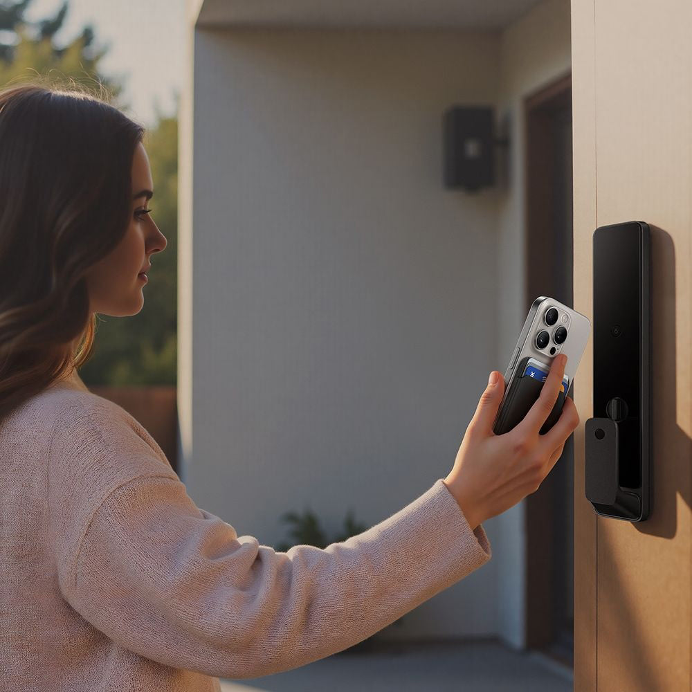 Mcdodo - Magnetic Card Holder Napa Series (WH-7920) - 3x Card Capacity, Leather Texture, Ultra-slim - Black