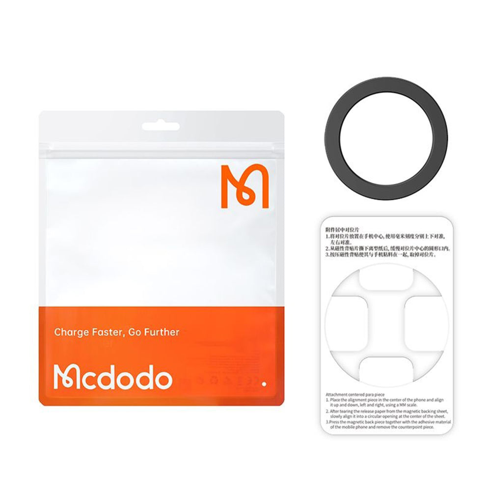 Mcdodo - Magnetic Ring (PC-1620) - with Ultra-Strong 3M Adhesive, Universal Phone Mount - Black