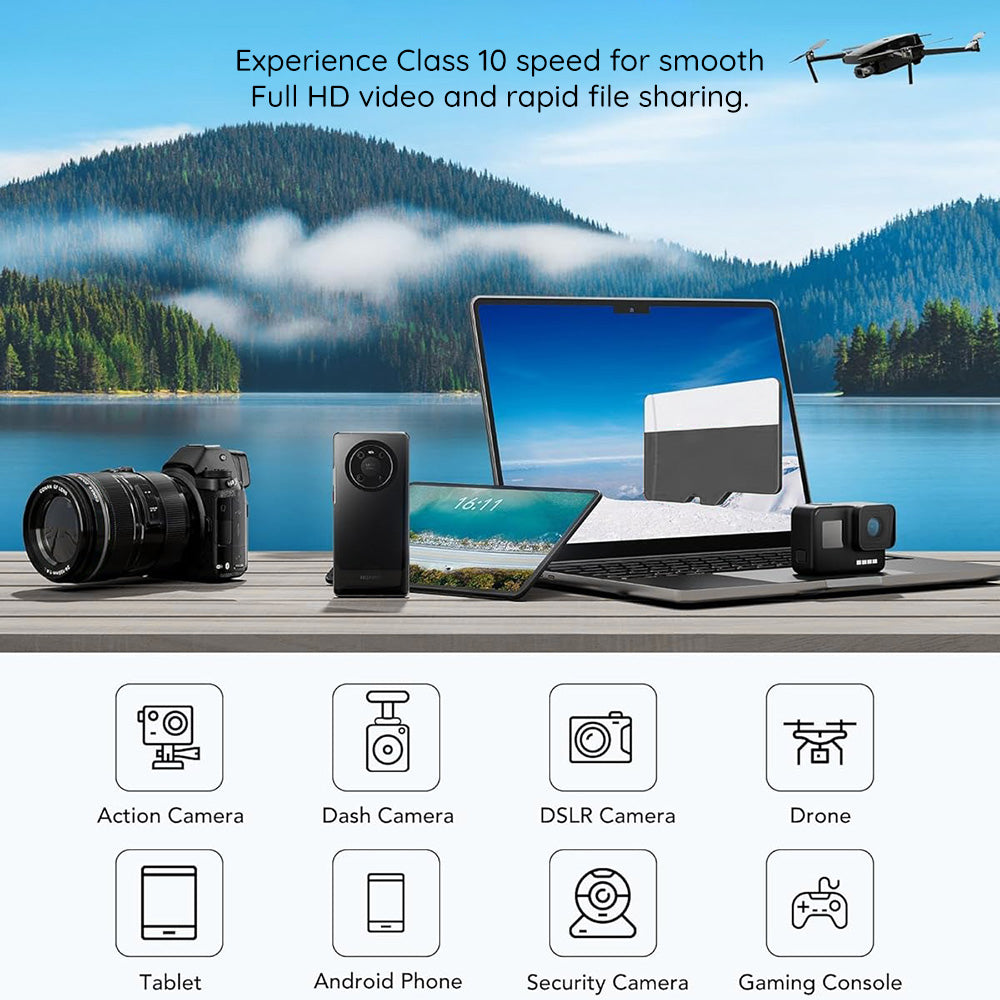 Techsuit - Memory Card THCM27 (THCM27256) - with Adapter, MicroSDHC, Class 10, 256GB - Purple