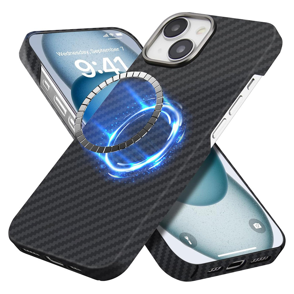 Techsuit - Aramid Fiber MagSafe - iPhone 15 - Black