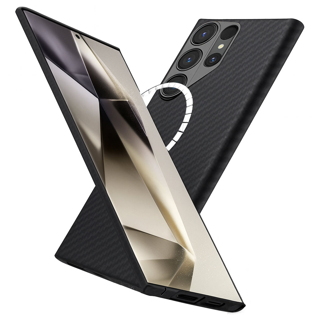 Techsuit - Aramid Fiber MagSafe - Samsung Galaxy S24 Ultra - Black