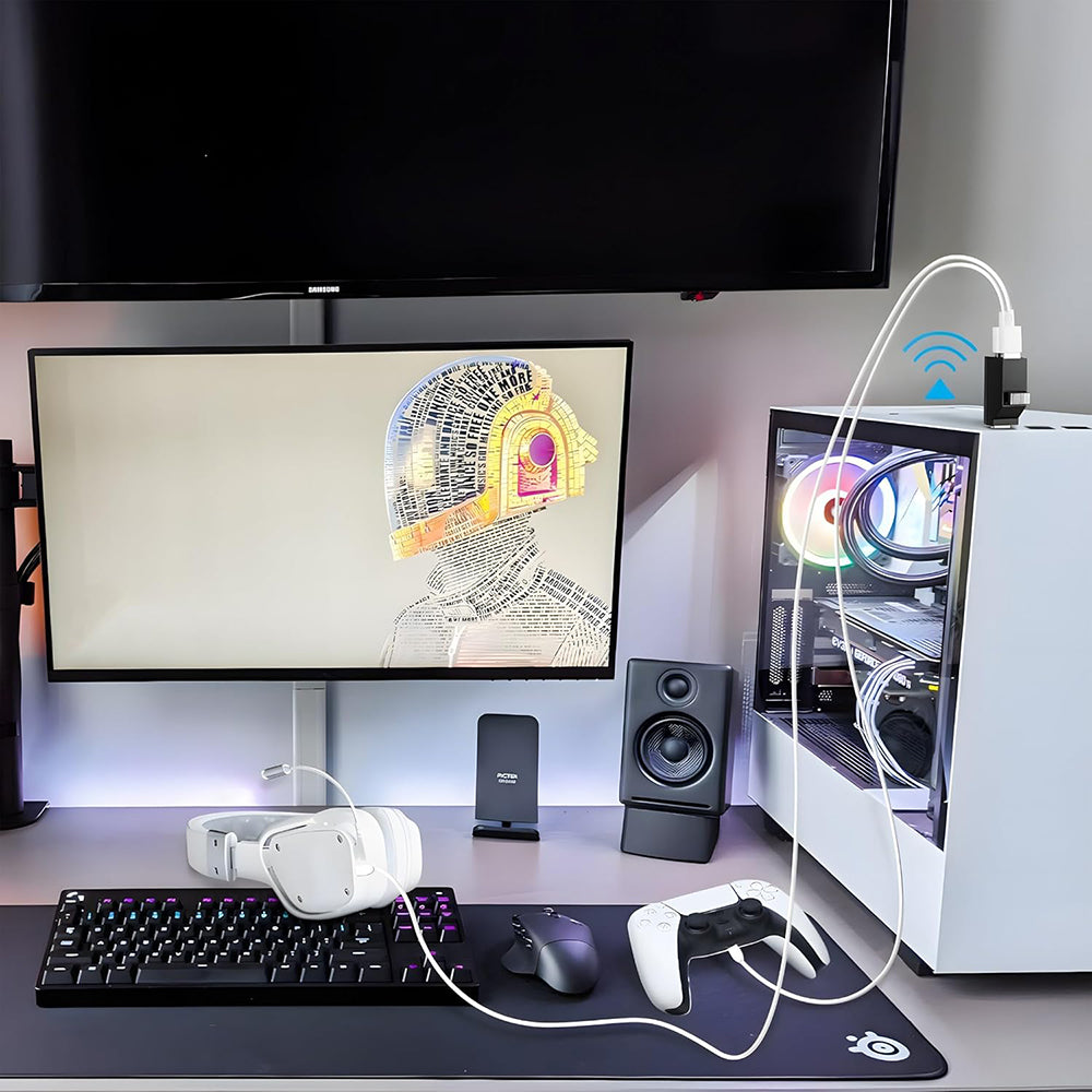 Techsuit - Mini Docking Station EchoLink 3 in 1 (H10) - Type-C to 2x USB 2.0, 1x USB 3.0 - Black