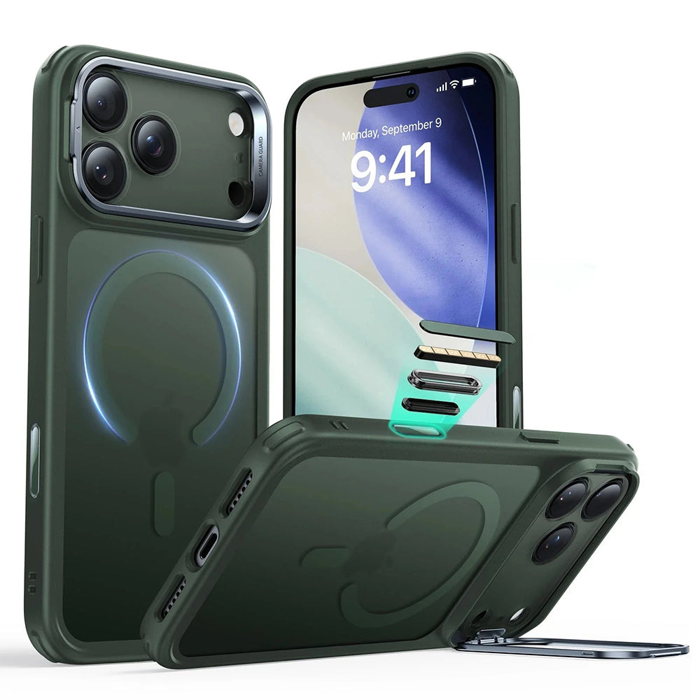 ESR - Classic Hybrid HaloLock Kickstand - iPhone 17 Pro - Frosted Green