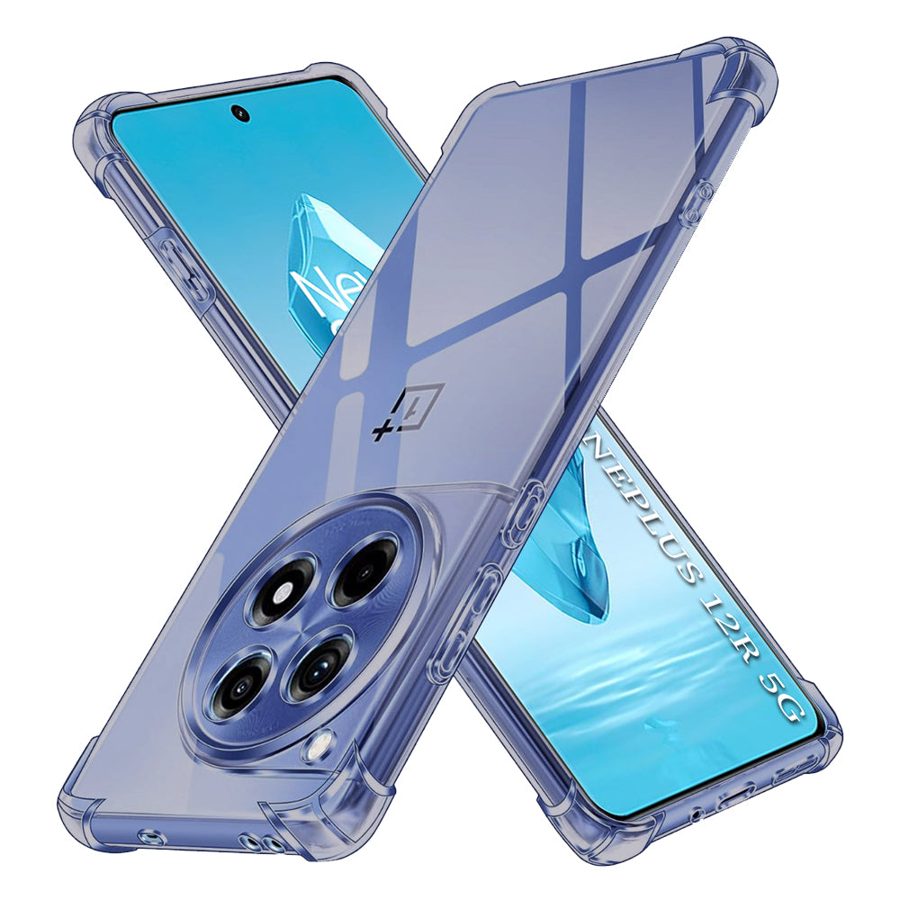 Techsuit - Shockproof Clear Silicone - OnePlus 12R - Smoke Black