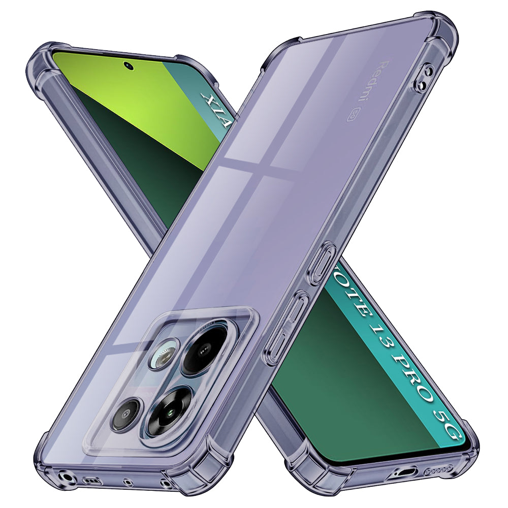 Techsuit - Shockproof Clear Silicone - Xiaomi Redmi Note 13 Pro 5G / Poco X6 - Smoke Black