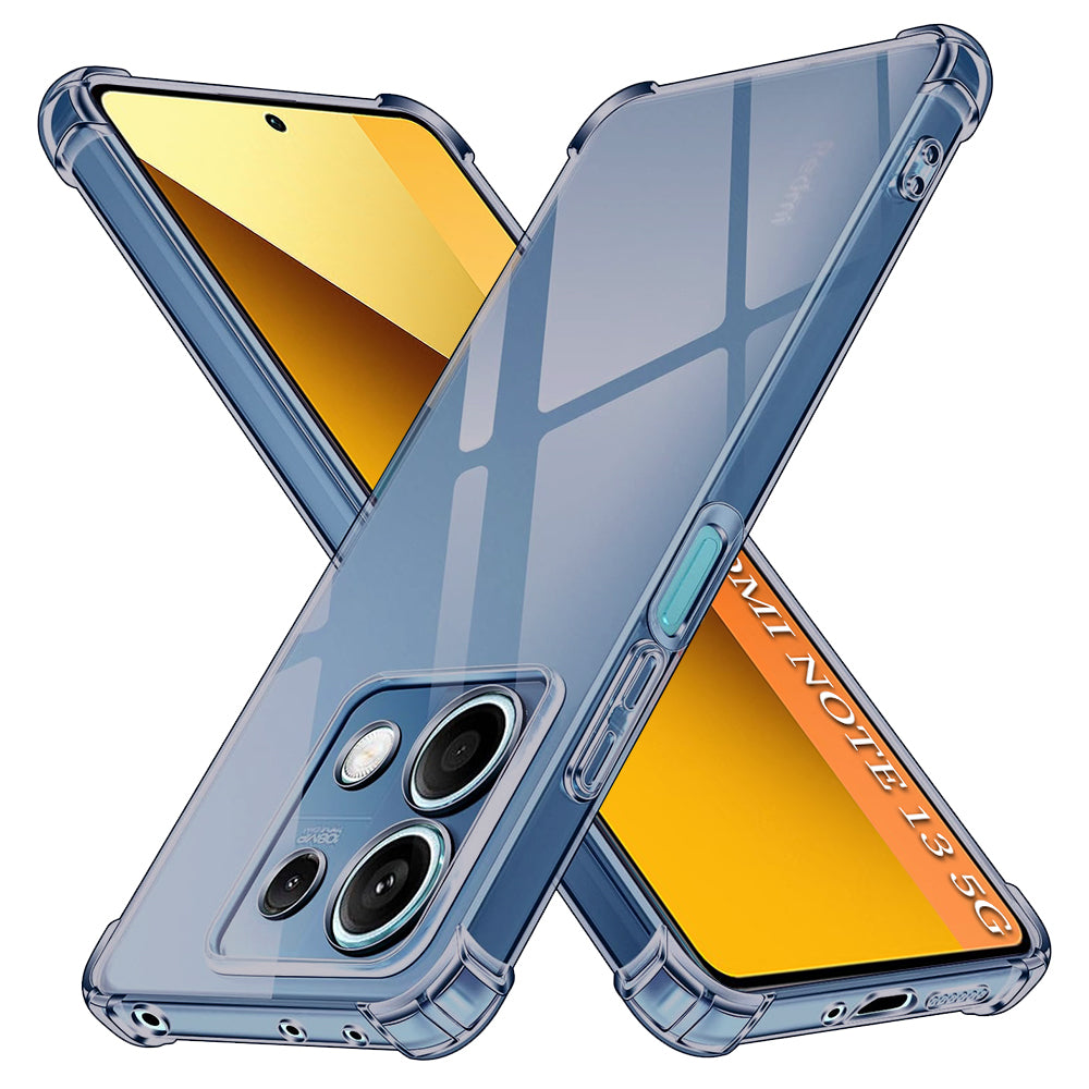 Techsuit - Shockproof Clear Silicone - Xiaomi Redmi Note 13 5G - Smoke Black