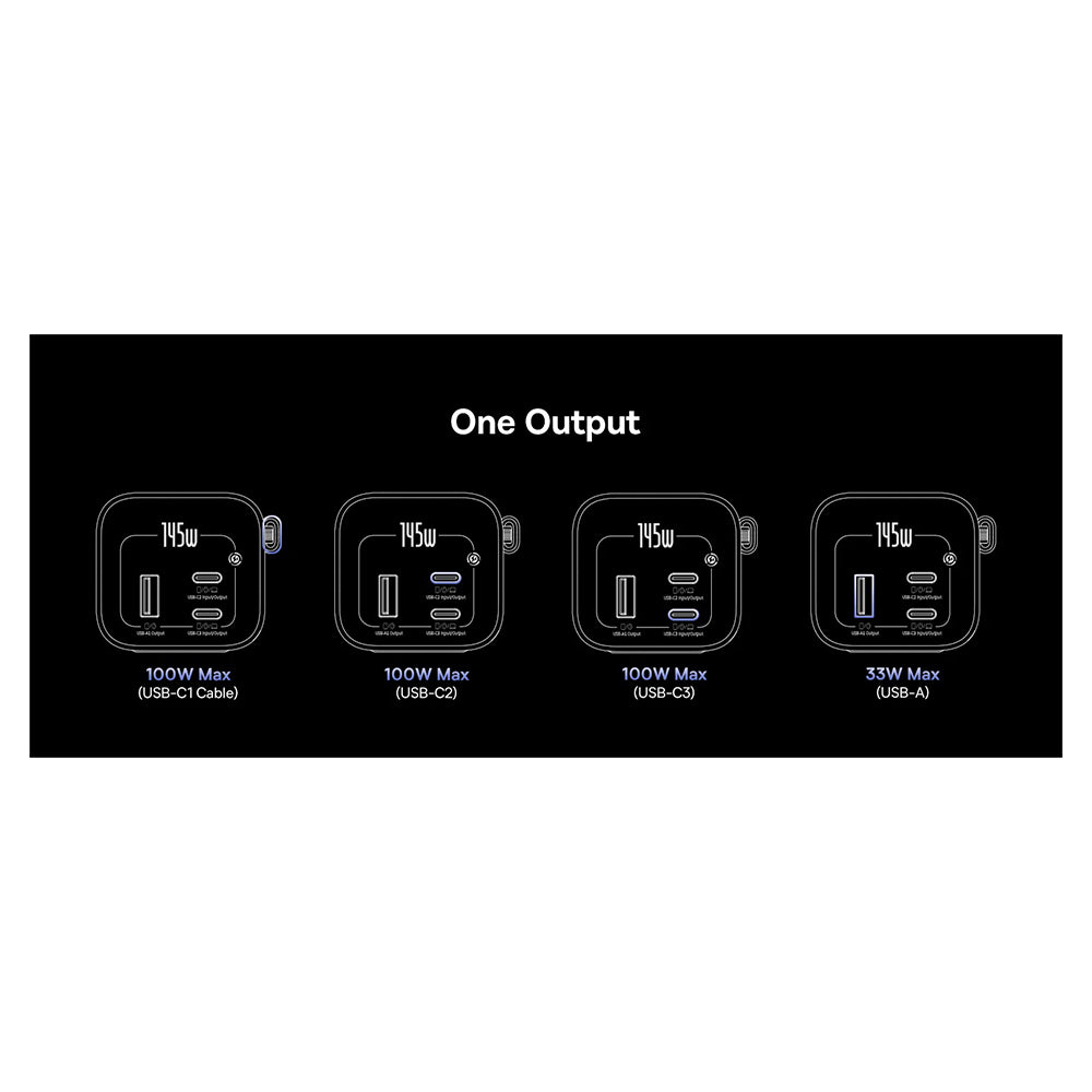 Baseus - Power Bank EnerGeek GR11 (E0027B01) - with USB-C Retractable Cable, 20000mAh, 145W - Grey