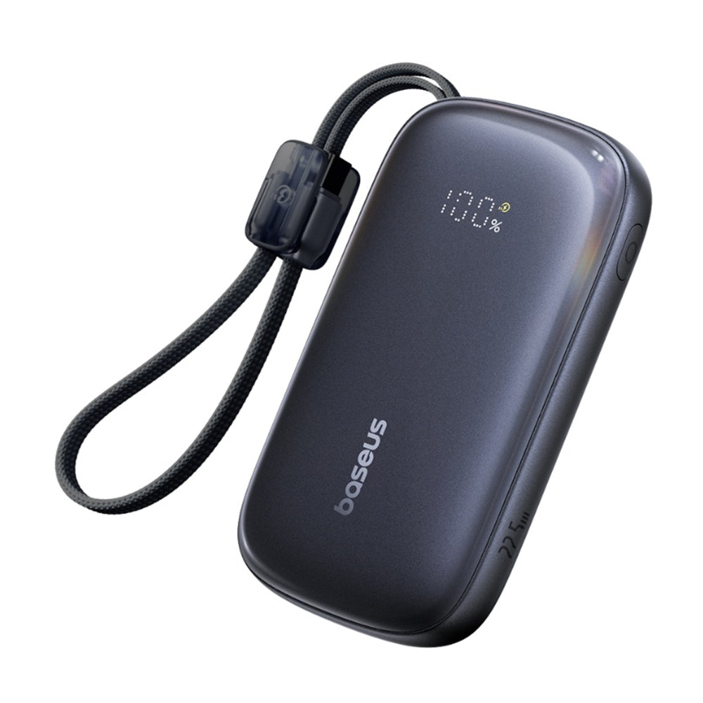 Baseus - Power Bank EnerFill FC21 Qpow 3 Ultra (E0027M00) - with Detachable Cable, 20000mAh, 22.5W, Digital Display - Cosmic Black