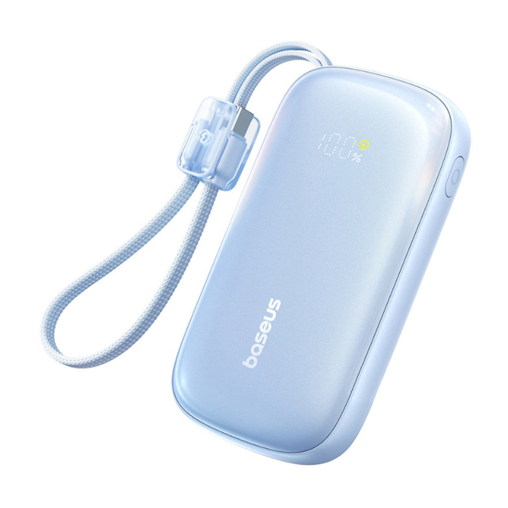 Baseus - Power Bank EnerFill FC21 Qpow 3 Ultra (E0027Q03) - with Detachable Cable, 10000mAh, 45W, Digital Display - Galaxy Blue
