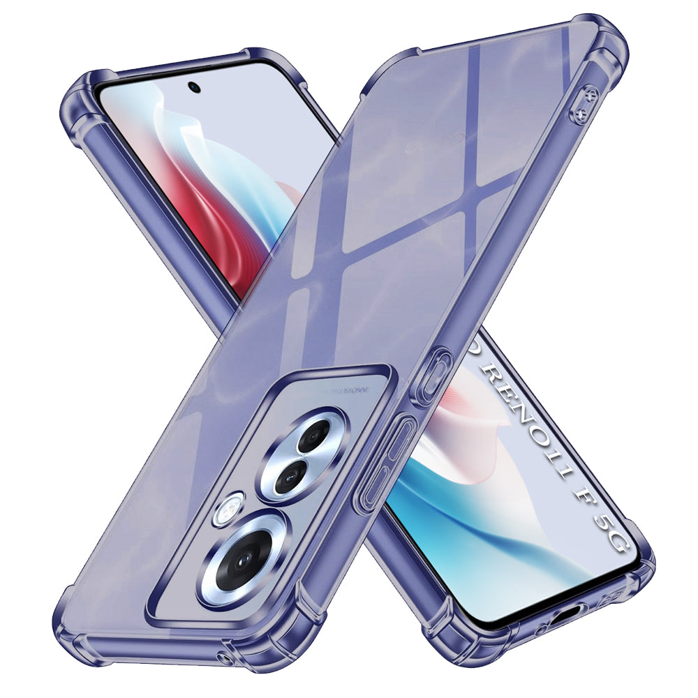 Techsuit - Shockproof Clear Silicone - Oppo Reno11 F - Smoke Black