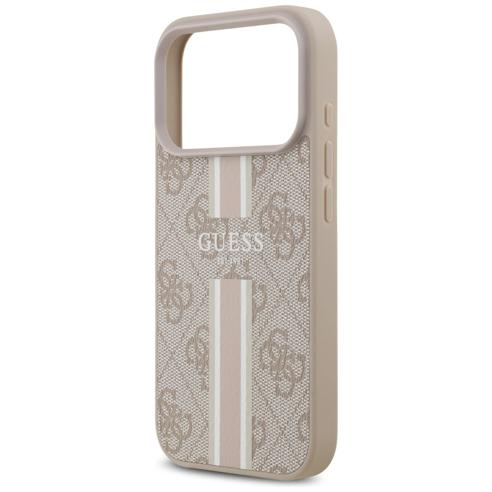 Guess - Hardcase 4G Printed Stripes MagSafe (GUHMP17LP4RPSP) - iPhone 17 Pro - Pink