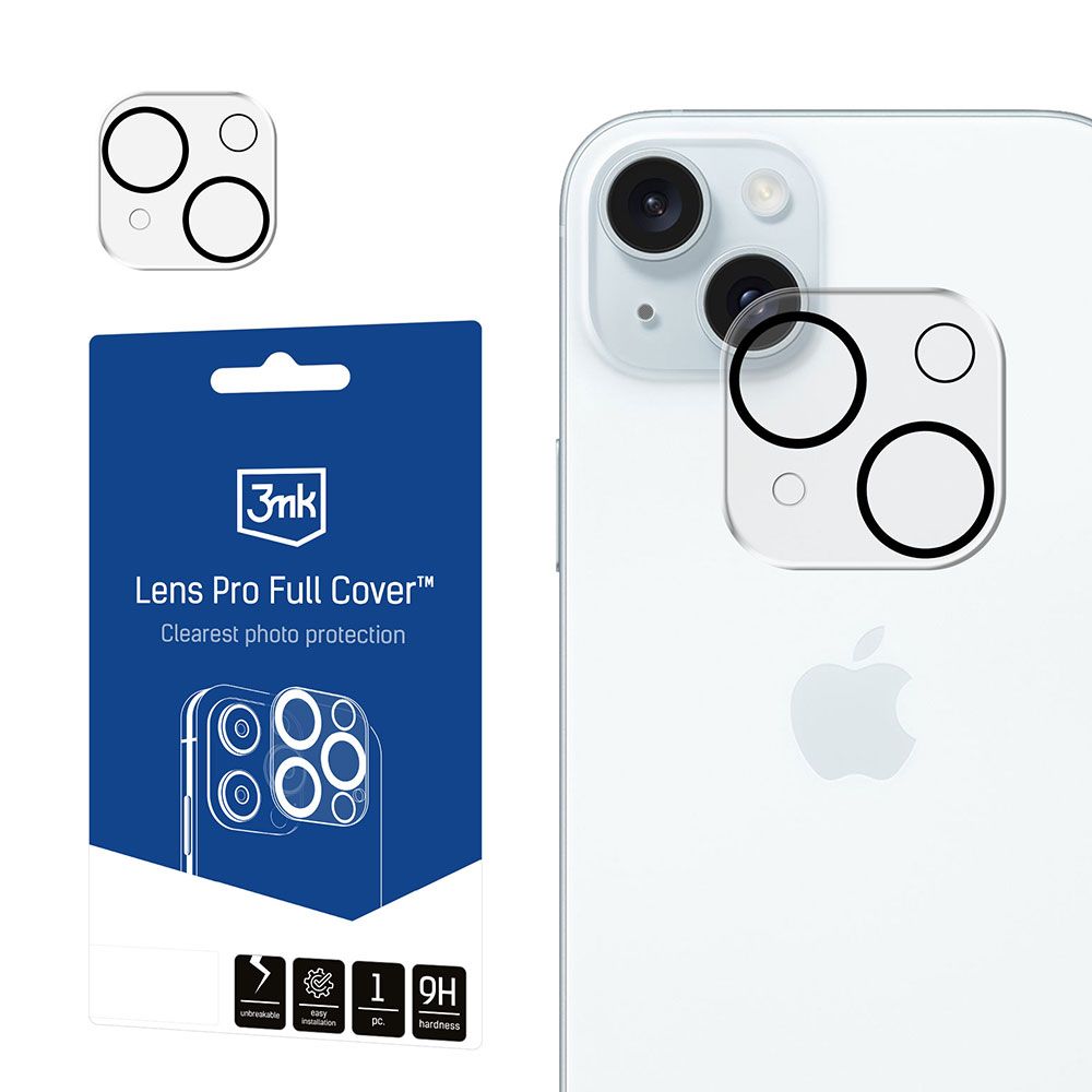 3mk - Lens Protection Full Cover - iPhone 15 / iPhone 15 Plus - Clear