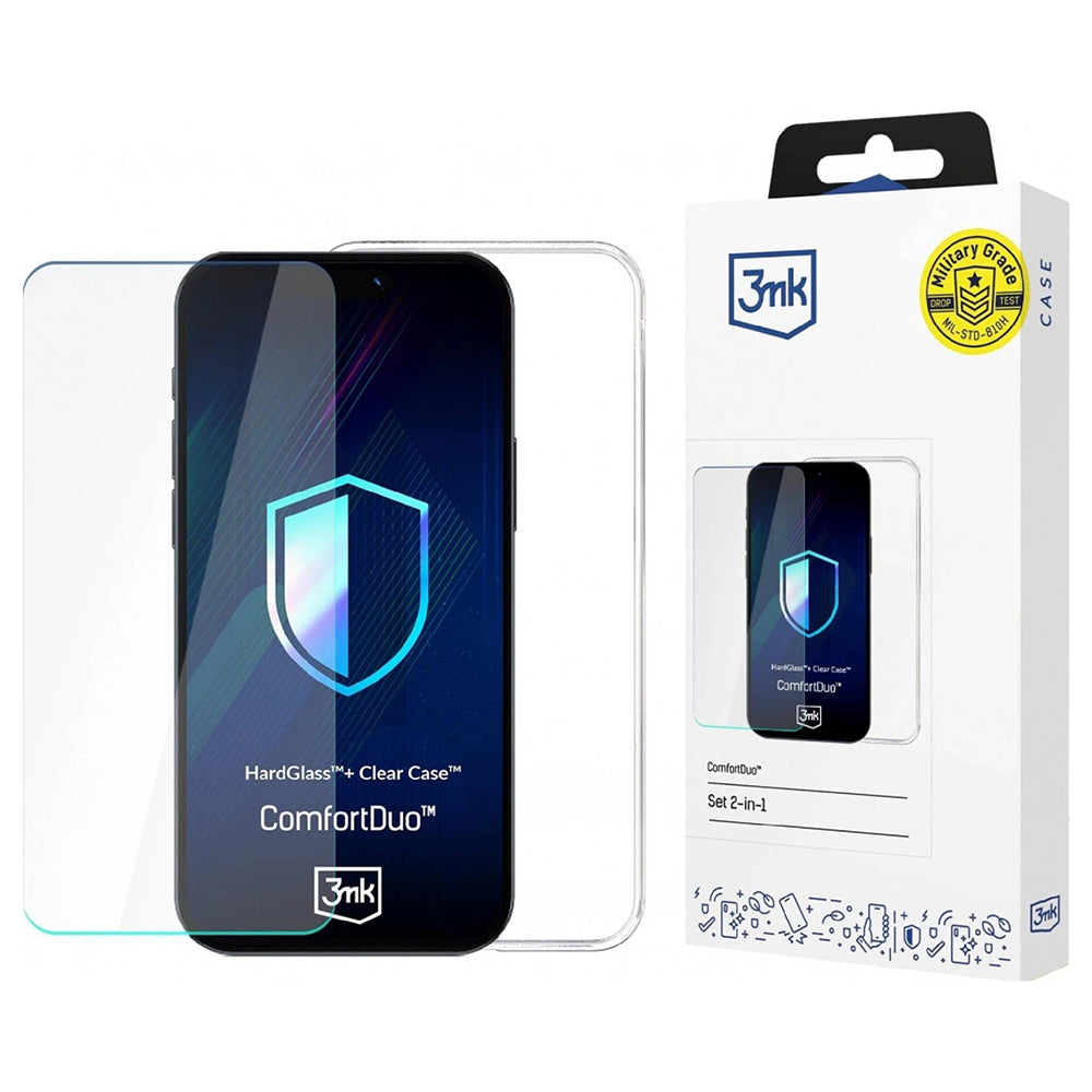 3mk - [Pack] ComfortDuo Glass + Case - Samsung Galaxy S25 Ultra - Clear