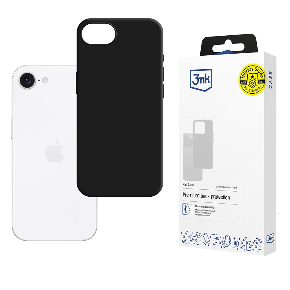 3mk - Matt Case - iPhone 16e - Black