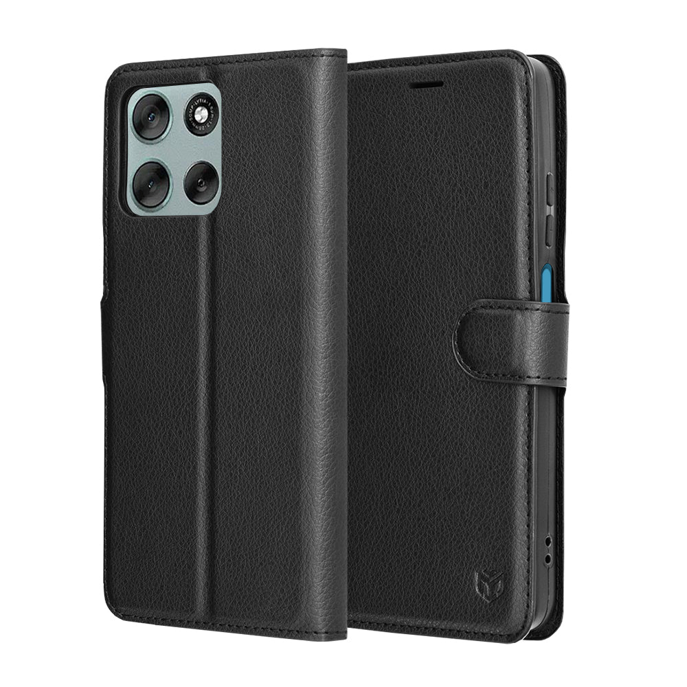 Techsuit - Leather Folio - Motorola Moto G56 - Black