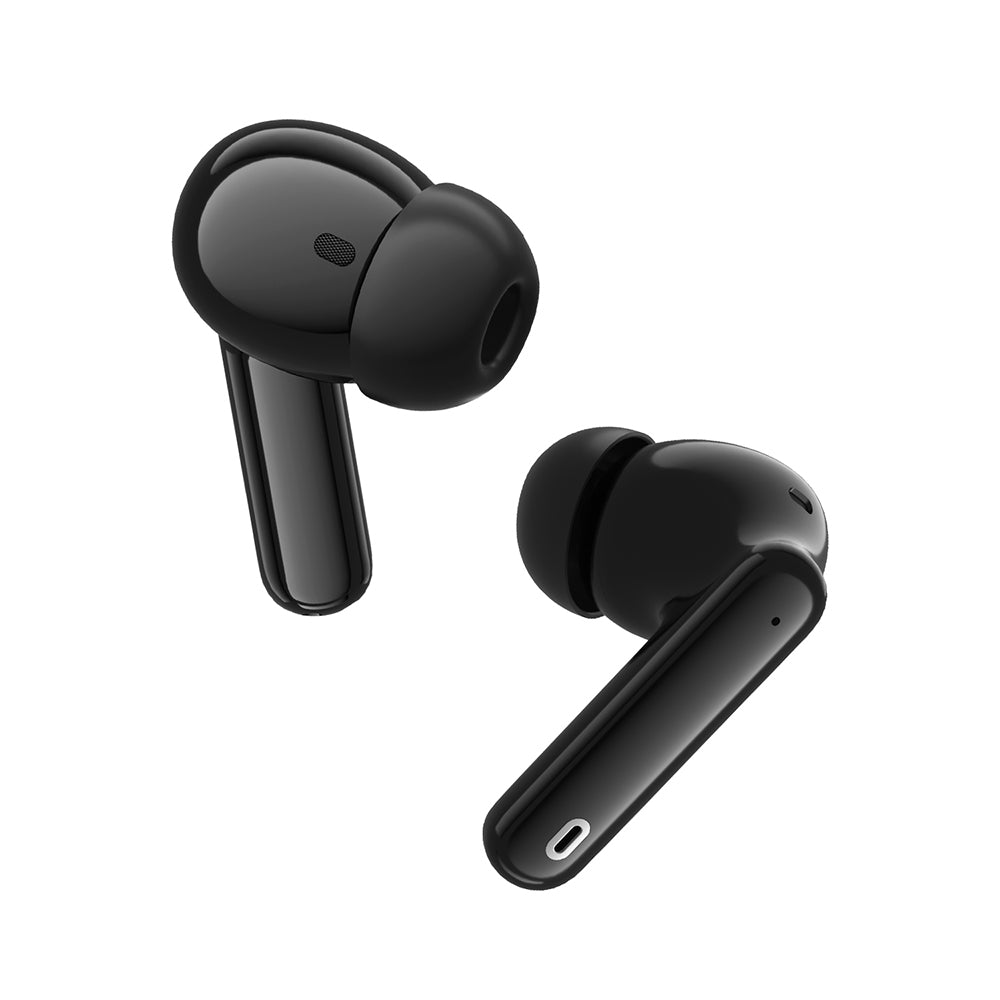 Techsuit - Premium Wireless Earbuds Audira Pro (CW1) - Bluetooth V5.4, 300mAh, Active Noise Cancelling, 4 Mic - Black