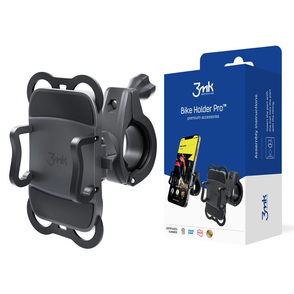3mk - Bike Holder Pro - Universal, Fully Adjustable, Stable - Black