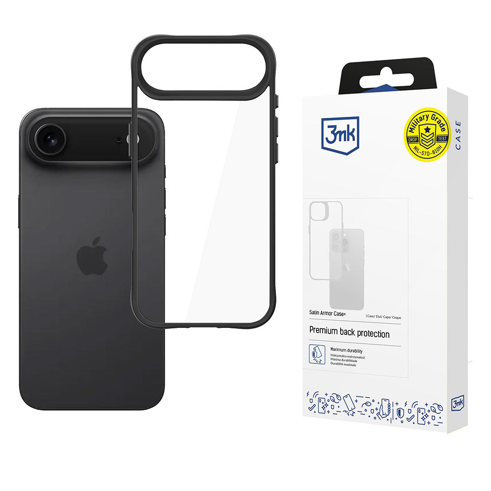 3mk - Satin Armor Case+ - iPhone 17 Air - Black