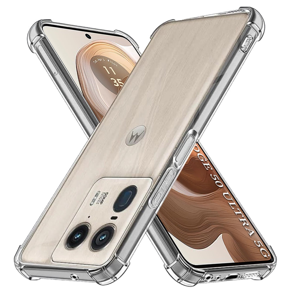 Techsuit - Shockproof Clear Silicone - Motorola Edge 50 Ultra - Clear