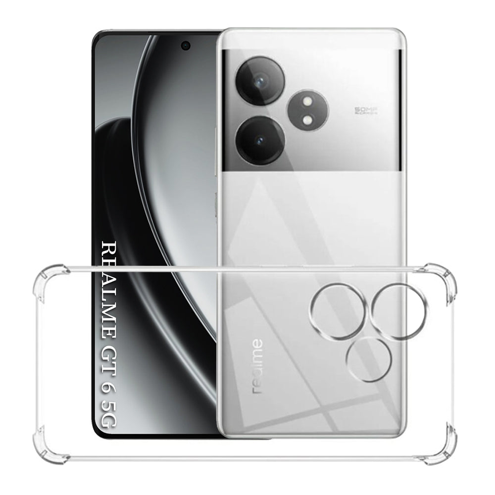 Techsuit - Shockproof Clear Silicone - Realme GT 6 / GT 6T - Clear