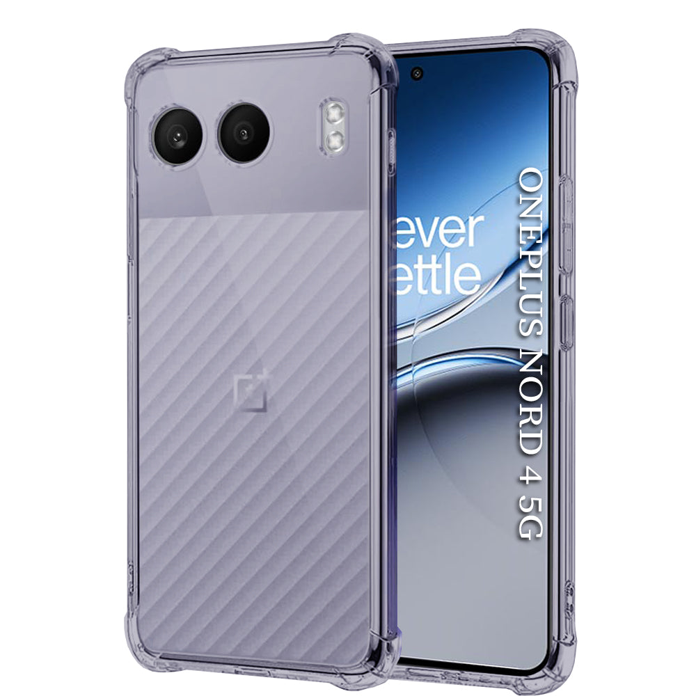 Techsuit - Shockproof Clear Silicone - OnePlus Nord 4 - Smoke Black