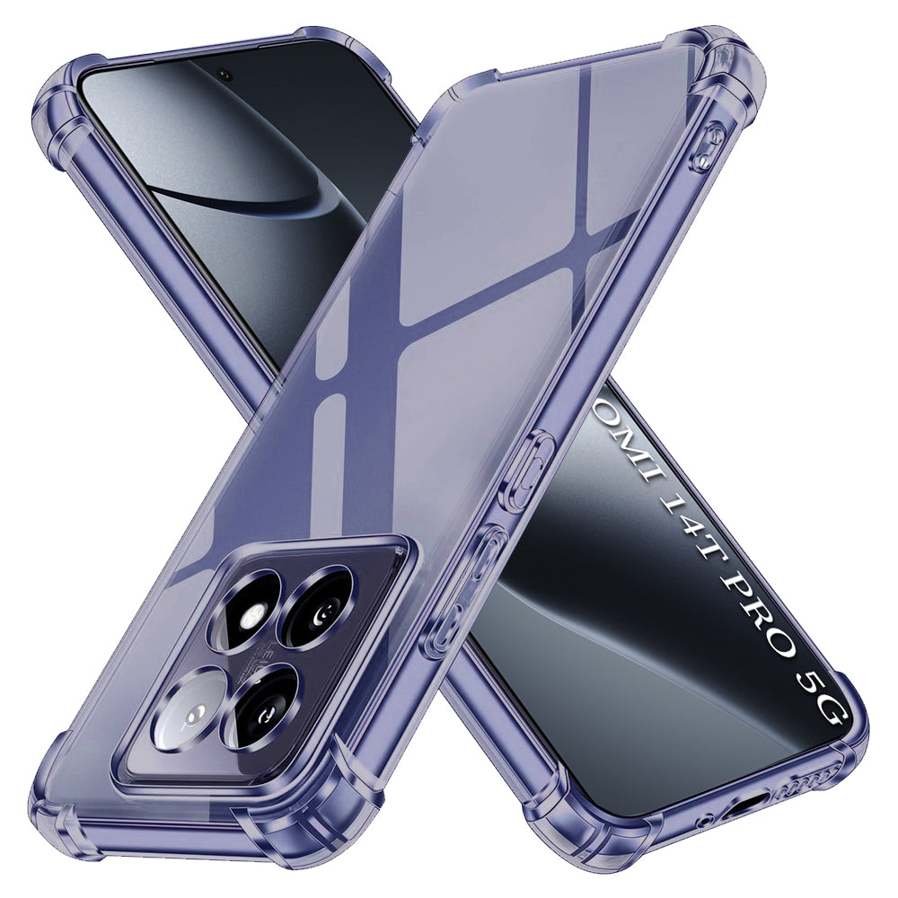 Techsuit - Shockproof Clear Silicone - Xiaomi 14T Pro - Smoke Black